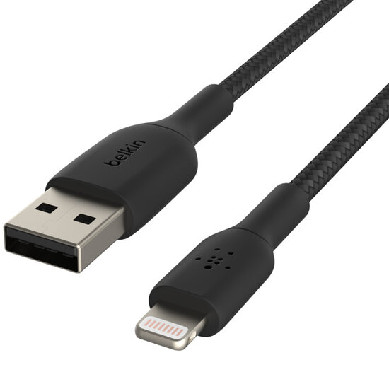 Belkin - Boost Charge Braided Lightning naar USB kabel - 0,15 m - Black