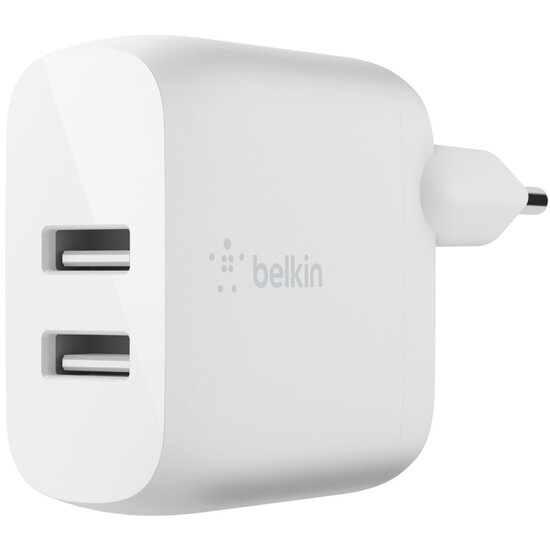 Belkin - Boost Charge Dual USB Wall Charger + Lightning kabel - 24W - White