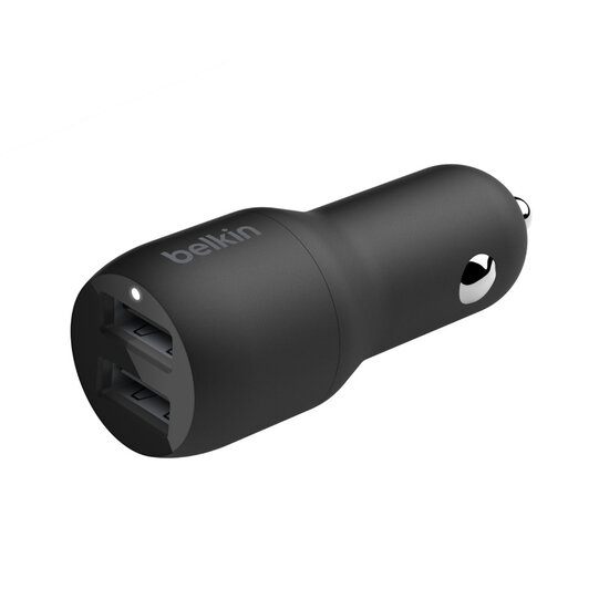 Belkin - Boost Charge Dual USB Car Charger + USB-C kabel - 24W - Black
