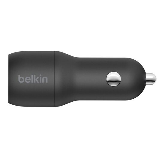 Belkin - Boost Charge Dual USB Car Charger + USB-C kabel - 24W - Black