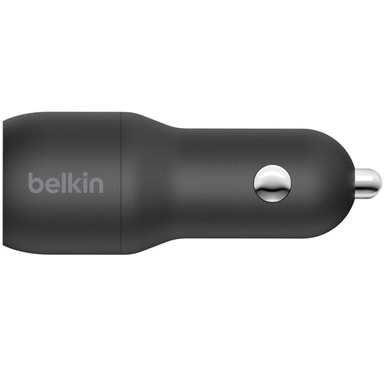 Belkin - Boost Charge Dual USB Car Charger - 24W - Black