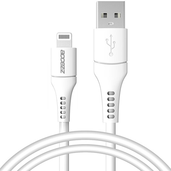 Accezz - Wall Charger met Lightning naar USB-A kabel - Oplader - MFi certified - 20 Watt - 1 m - White