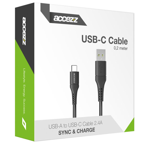 Accezz - USB-C naar USB kabel - 0,2 m - White