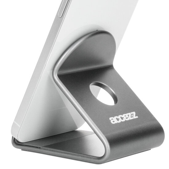 Accezz - Telefoonhouder bureau - Tablethouder bureau - Premium - Aluminium - Grey