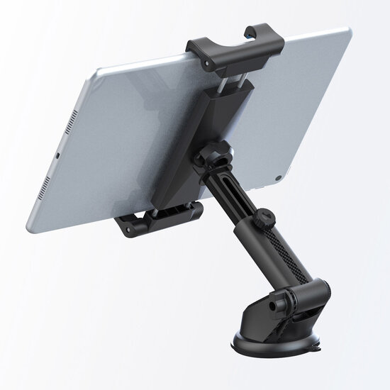Accezz - Tablet houder auto - Dashboard of voorruit - Verstelbaar - Universeel - Black
