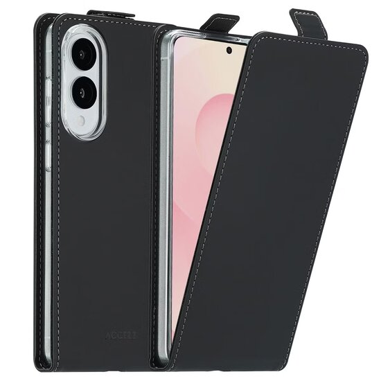 Accezz - Flipcase voor Samsung Galaxy S25 Edge - Black