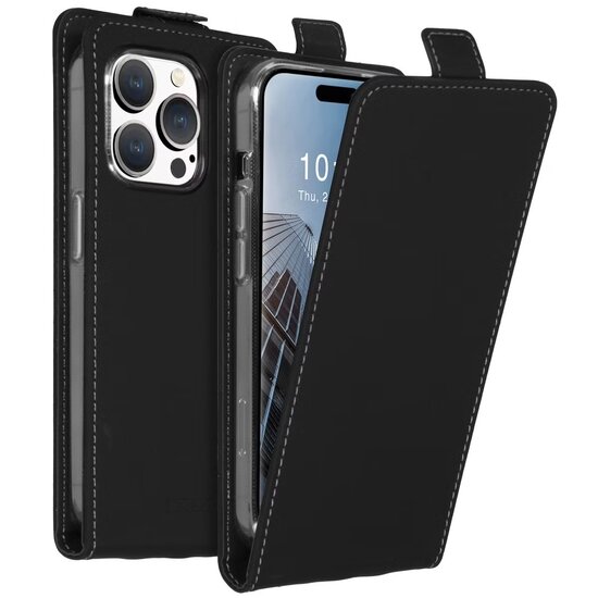 Accezz - Flipcase voor Apple iPhone 15 Pro - Black