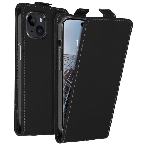 Accezz - Flipcase voor Apple iPhone 15 - Black