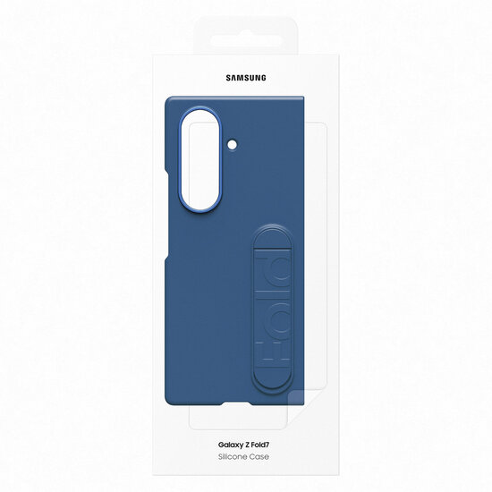 Samsung - Silicone Case met stand voor Samsung Galaxy Z Fold 7 - Blue
