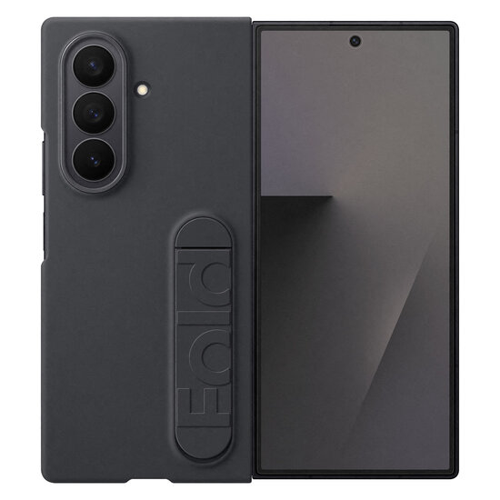 Samsung - Silicone Case met stand voor Samsung Galaxy Z Fold 7 - Black