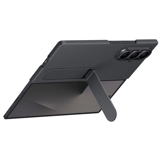 Samsung - Silicone Case met stand voor Samsung Galaxy Z Fold 7 - Black