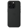 Apple - Silicone Backcover MagSafe voor Apple iPhone 16 Pro - Black