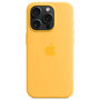 Apple - Silicone Backcover MagSafe voor Apple iPhone 15 Pro - Sunshine