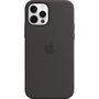 Apple - Silicone Backcover MagSafe voor Apple iPhone 12 Pro Max - Black