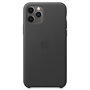 Apple - Leather Backcover voor Apple iPhone 11 Pro - Black