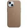 Apple - FineWoven Backcover MagSafe voor Apple iPhone 15 - Taupe