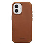 Accezz - Vintage Leather Magsafe Backcover voor Apple iPhone 16 - Tabacco Cognac