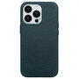 Accezz - Vintage Leather Magsafe Backcover voor Apple iPhone 13 / 13 Pro - Smokey Green