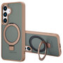 Accezz - Ring Stand Backcover met MagSafe voor Samsung Galaxy S25 Plus - Brown