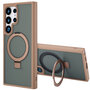 Accezz - Ring Stand Backcover met MagSafe voor Samsung Galaxy S24 Ultra - Brown