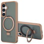 Accezz - Ring Stand Backcover met MagSafe voor Samsung Galaxy S24 - Brown