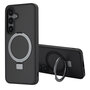 Accezz - Ring Stand Backcover met MagSafe voor Samsung Galaxy S24 - Black