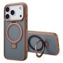 Accezz - Ring Stand Backcover met MagSafe voor Apple iPhone 17 Pro - Brown