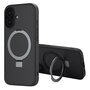 Accezz - Ring Stand Backcover met MagSafe voor Apple iPhone 16 - Black