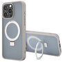 Accezz - Ring Stand Backcover met MagSafe voor Apple iPhone 15 Pro Max - Grey