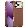 Accezz - MagSafe Leather Backcover voor Apple iPhone 17 Pro Max - Sienna Brown