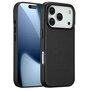 Accezz - MagSafe Leather Backcover voor Apple iPhone 17 Pro - Onyx Black