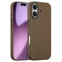 Accezz - MagSafe Leather Backcover voor Apple iPhone 17 - Coffee