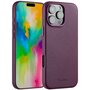 Accezz - MagSafe Leather Backcover voor Apple iPhone 16 Pro Max - Heath Purple