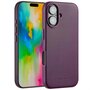 Accezz - MagSafe Leather Backcover voor Apple iPhone 16 - Heath Purple