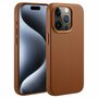 Accezz - MagSafe Leather Backcover voor Apple iPhone 15 Pro - Sienna Brown