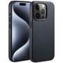 Accezz - MagSafe Leather Backcover voor Apple iPhone 15 Pro - Onyx Black