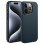 Accezz - MagSafe Leather Backcover voor Apple iPhone 15 Pro - Nightfall Blue