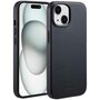 Accezz - MagSafe Leather Backcover voor Apple iPhone 15 - Onyx Black