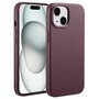 Accezz - MagSafe Leather Backcover voor Apple iPhone 15 - Heath Purple