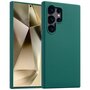Accezz - Liquid Silicone Backcover voor Samsung Galaxy S24 Ultra - Dark Green