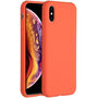 Accezz - Liquid Silicone Backcover voor Apple iPhone X / Xs - Nectarine