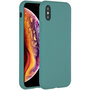 Accezz - Liquid Silicone Backcover voor Apple iPhone X / Xs - Dark Green