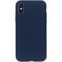 Accezz - Liquid Silicone Backcover voor Apple iPhone X / Xs - Dark Blue