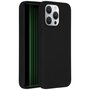 Accezz - Liquid Silicone Backcover voor Apple iPhone 15 Pro Max - Black
