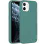 Accezz - Liquid Silicone Backcover voor Apple iPhone 12 Mini - Dark Green