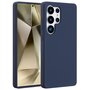 Accezz - Liquid Silicone Backcover met MagSafe voor Samsung Galaxy S25 Ultra - Dark Blue