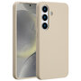 Accezz - Liquid Silicone Backcover met MagSafe voor Samsung Galaxy S25 - Stone