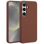 Accezz - Liquid Silicone Backcover met MagSafe voor Samsung Galaxy S25 - New Tea Brown