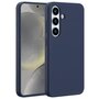 Accezz - Liquid Silicone Backcover met MagSafe voor Samsung Galaxy S25 - Dark Blue