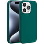 Accezz - Liquid Silicone Backcover met MagSafe voor Apple iPhone 15 Pro - Forest Green